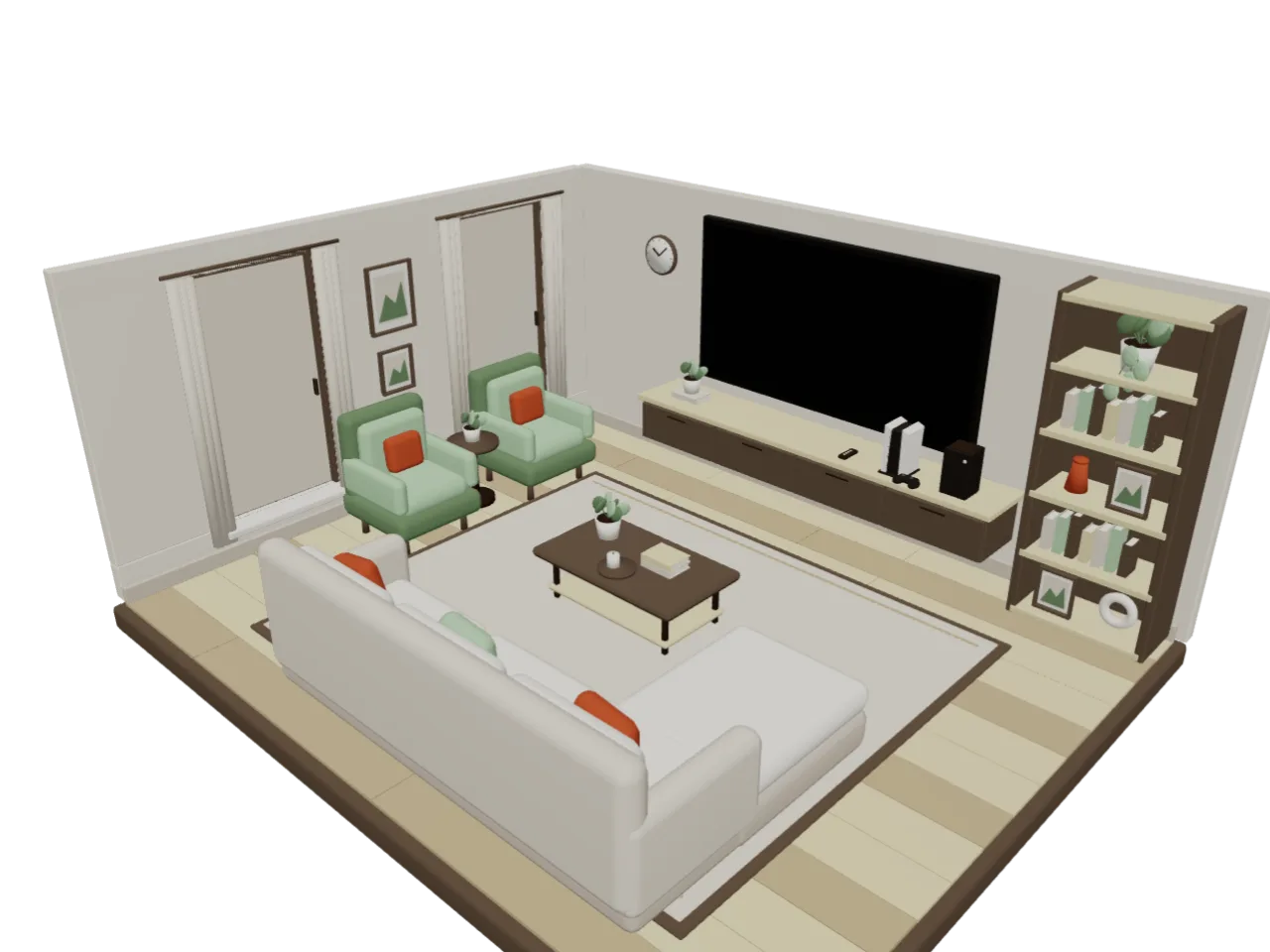 A miniature 3D room